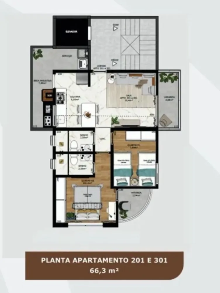 Apartamento, 2 quartos, 65 m² - Foto 4