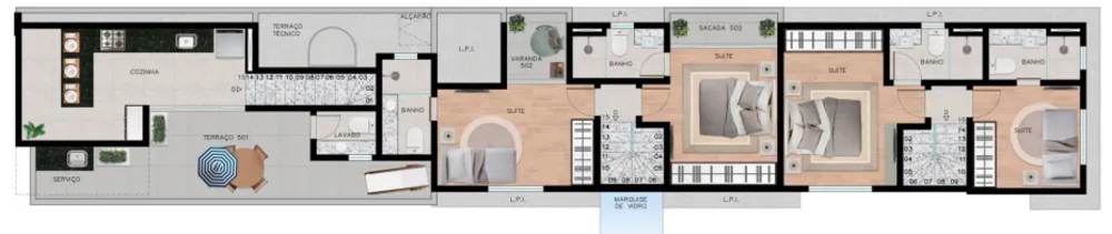 Apartamento, 2 quartos, 56 m² - Foto 2