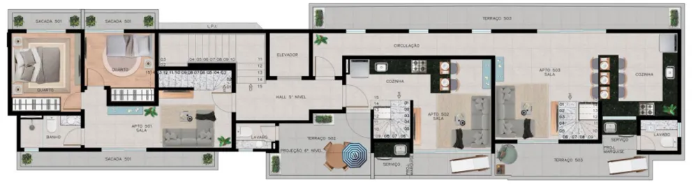 Apartamento, 2 quartos, 56 m² - Foto 3