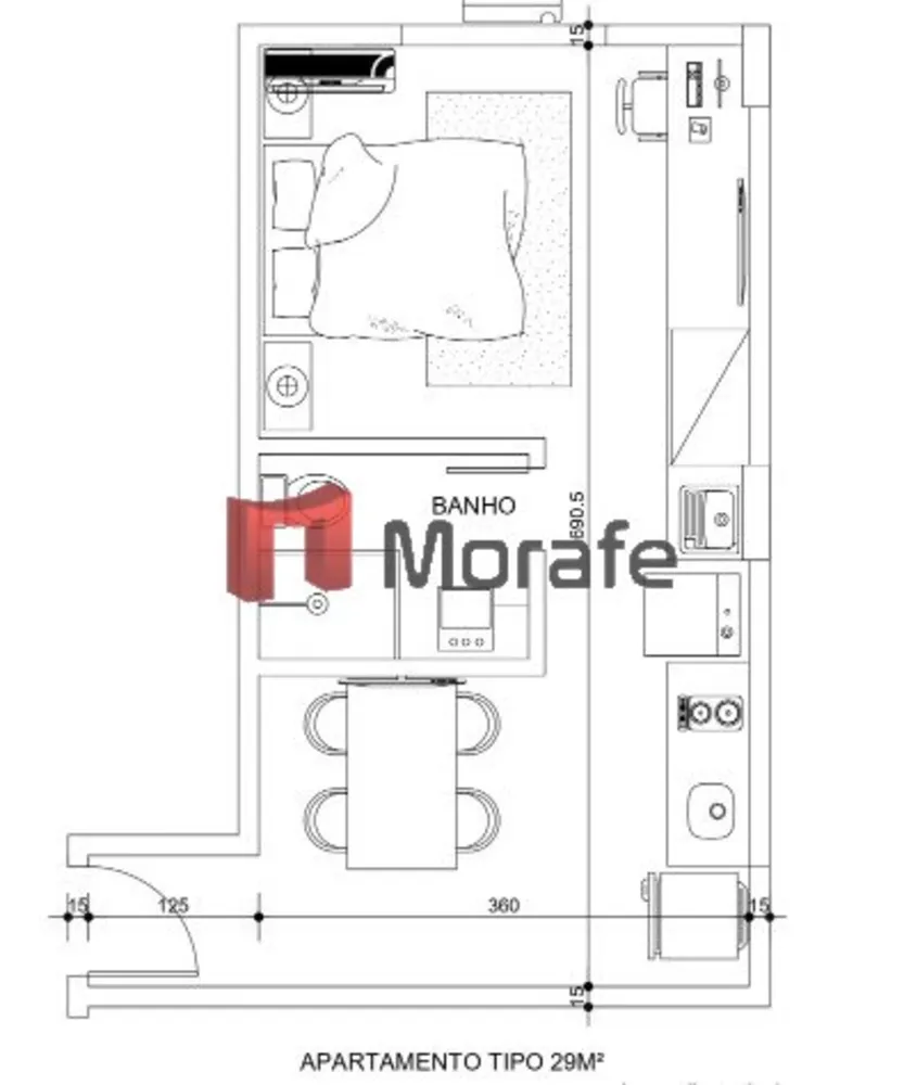Flat/Apart Hotel, 1 quarto, 23 m² - Foto 12
