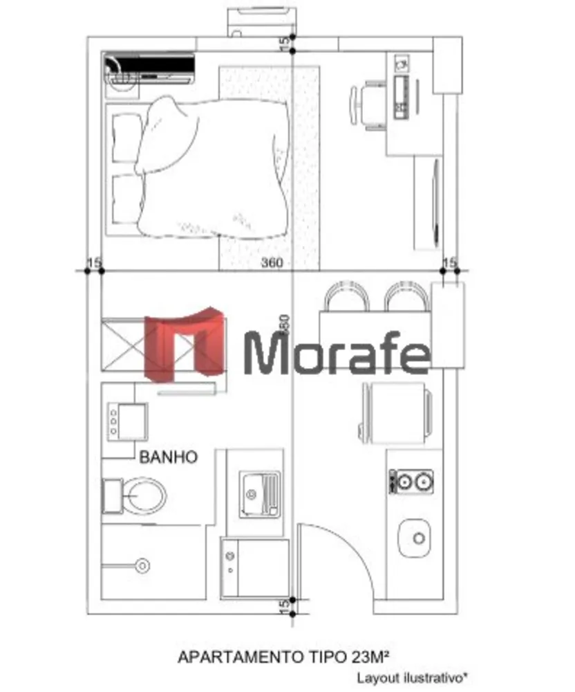 Flat/Apart Hotel, 1 quarto, 23 m² - Foto 11
