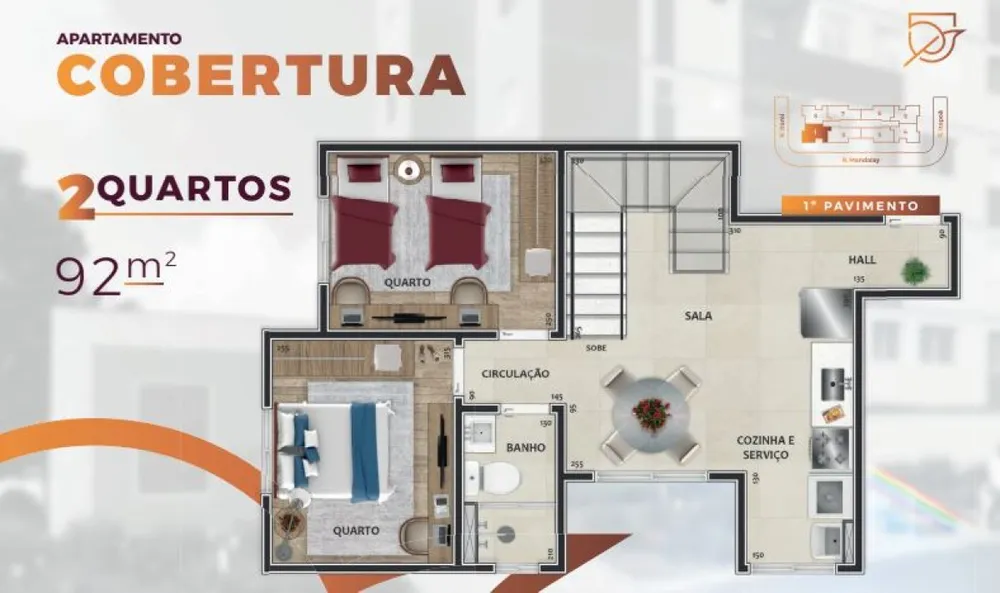 Cobertura, 2 quartos, 90 m² - Foto 11