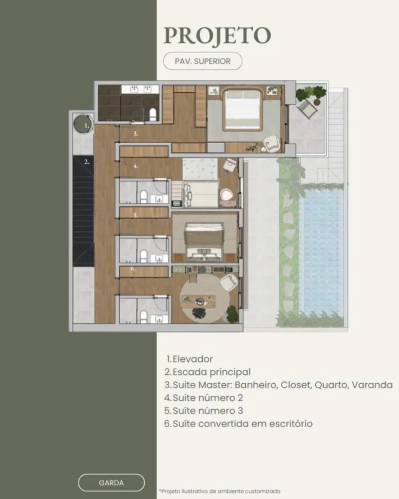 Casa de Condomínio, 4 quartos - Foto 5