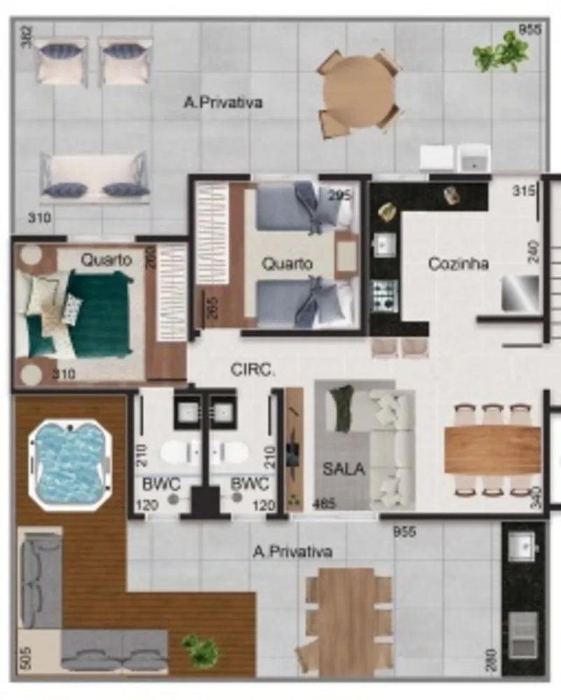 Cobertura, 2 quartos, 113 m² - Foto 3
