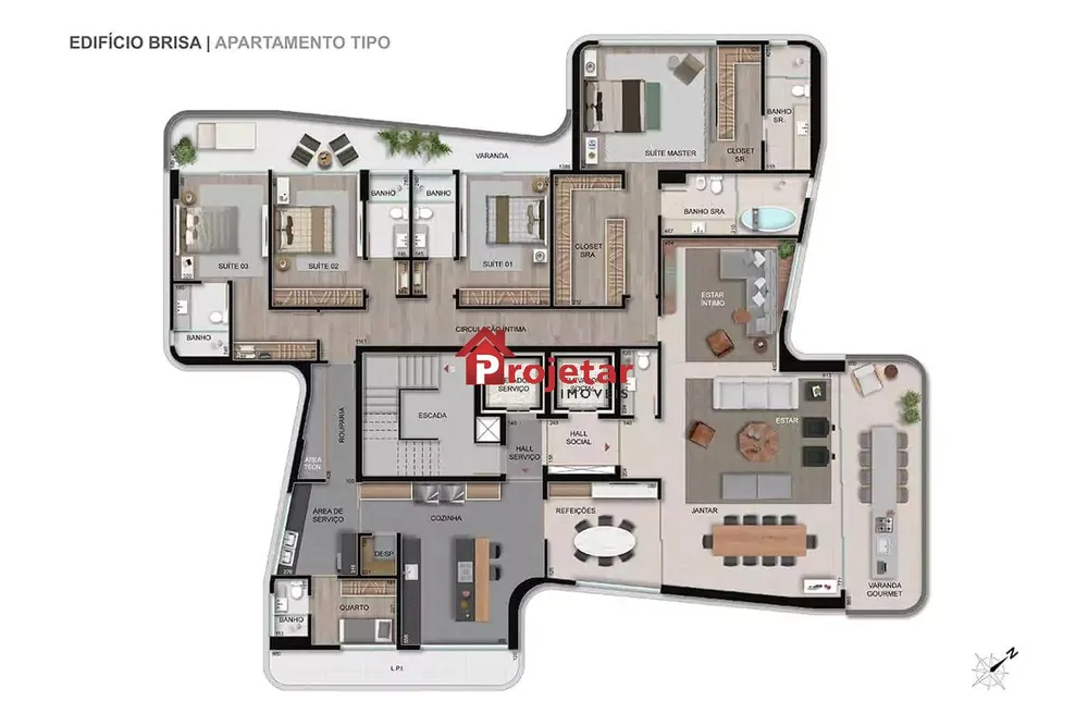 Apartamento, 4 quartos, 377 m² - Foto 2