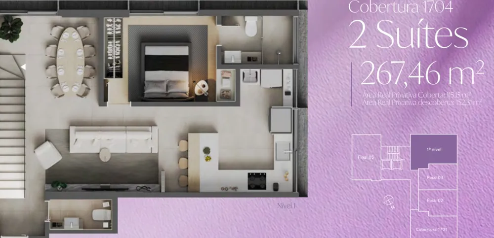 Cobertura, 2 quartos, 152 m² - Foto 6