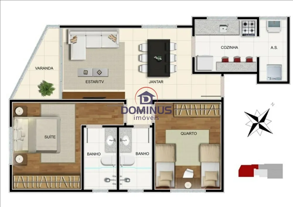 Apartamento, 2 quartos, 62 m² - Foto 7