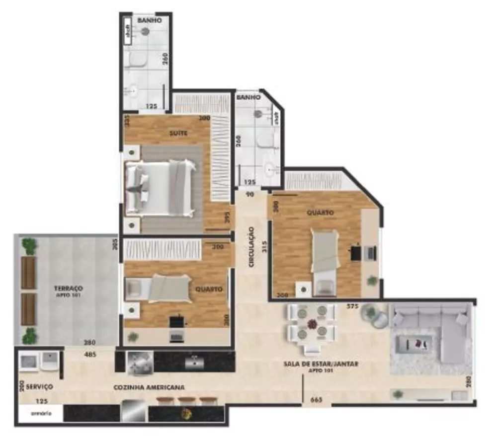 Apartamento à venda com 3 quartos, 80m² - Foto 5