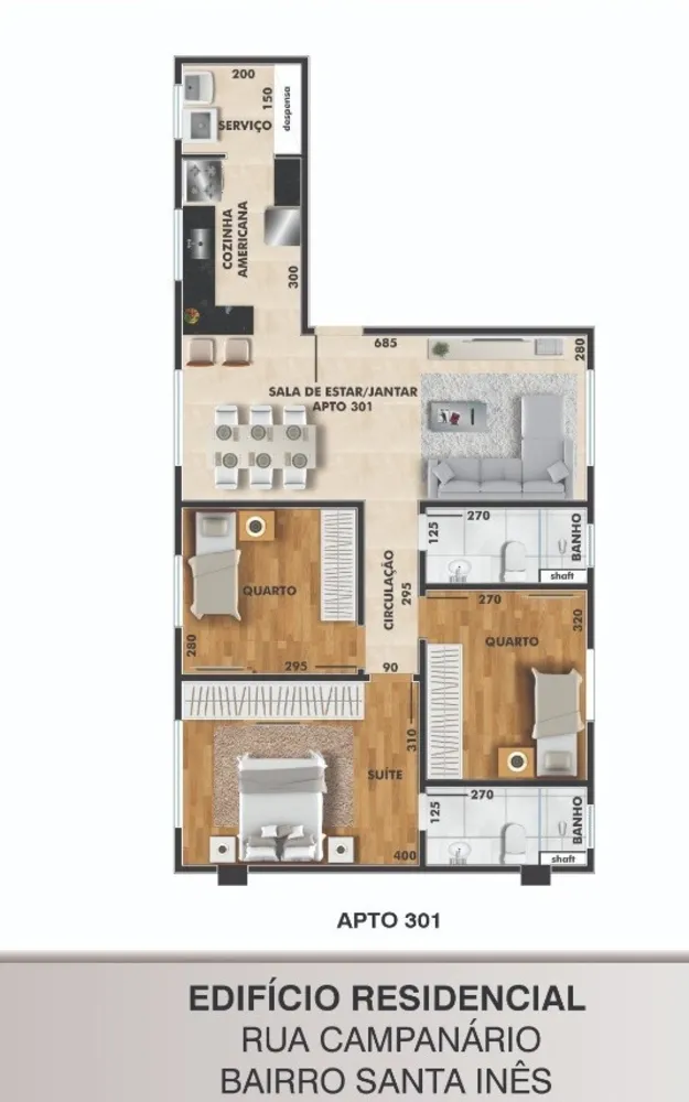 Apartamento, 3 quartos, 76 m² - Foto 3