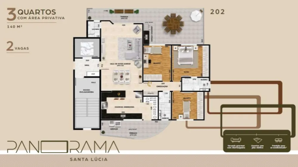 Cobertura, 3 quartos, 194 m² - Foto 5