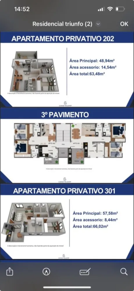 Apartamento, 3 quartos, 57 m² - Foto 2