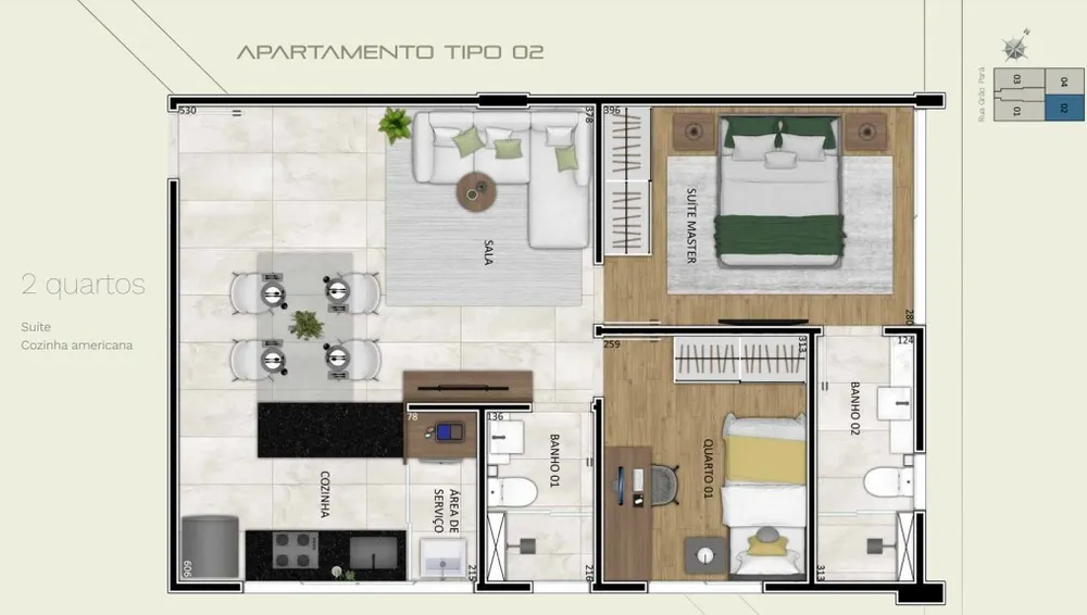 Cobertura, 2 quartos, 132 m² - Foto 6