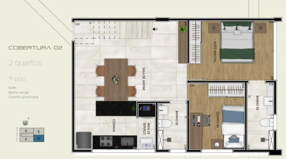 Cobertura, 2 quartos, 132 m² - Foto 16