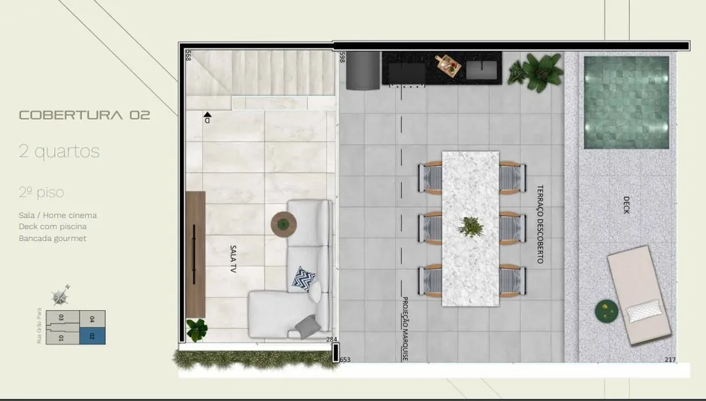 Cobertura, 2 quartos, 132 m² - Foto 20