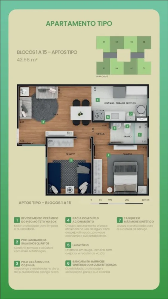 Apartamento, 2 quartos, 44 m² - Foto 12