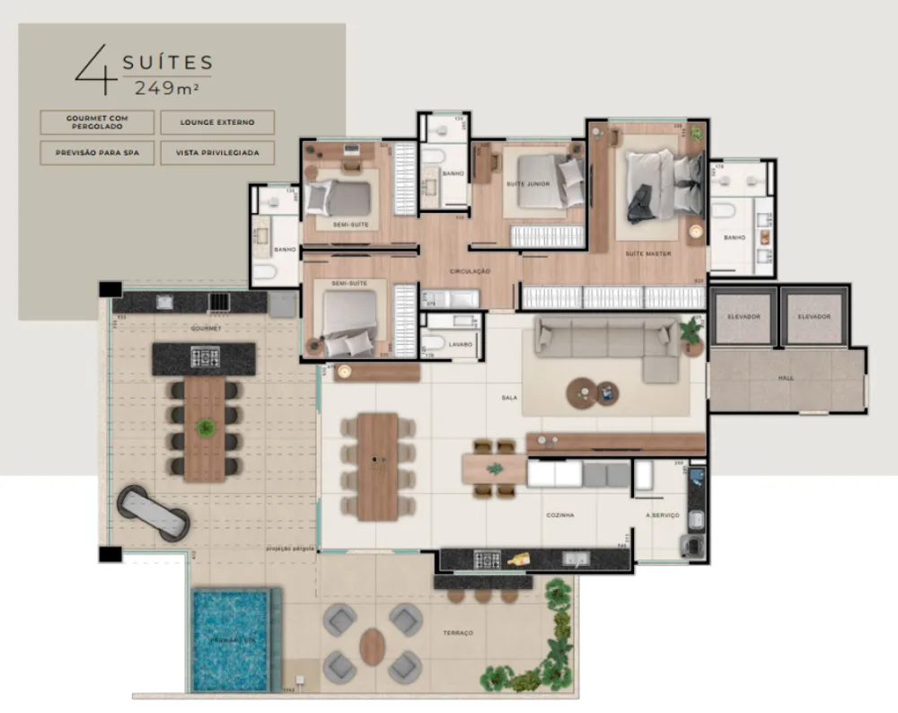 Apartamento, 4 quartos, 158 m² - Foto 3