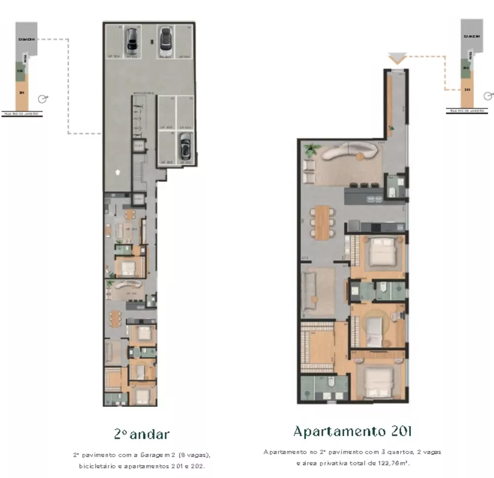 Apartamento à venda com 3 quartos, 122m² - Foto 2