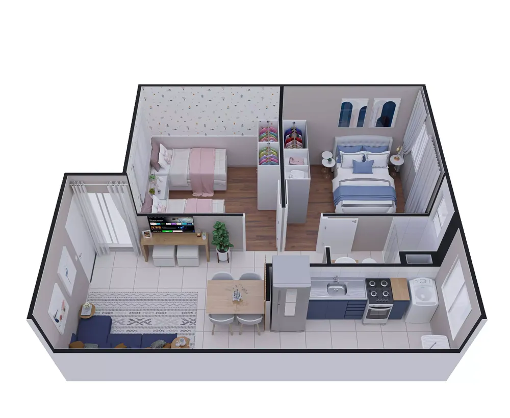 Apartamento, 2 quartos, 42 m² - Foto 2