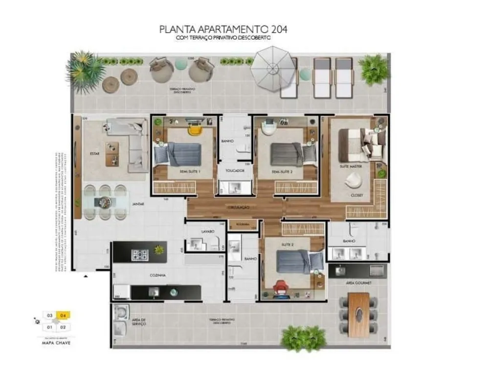 Apartamento, 4 quartos, 103 m² - Foto 3
