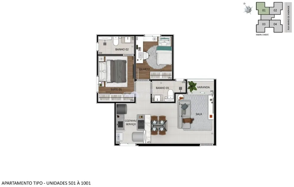 Apartamento, 2 quartos, 53 m² - Foto 5