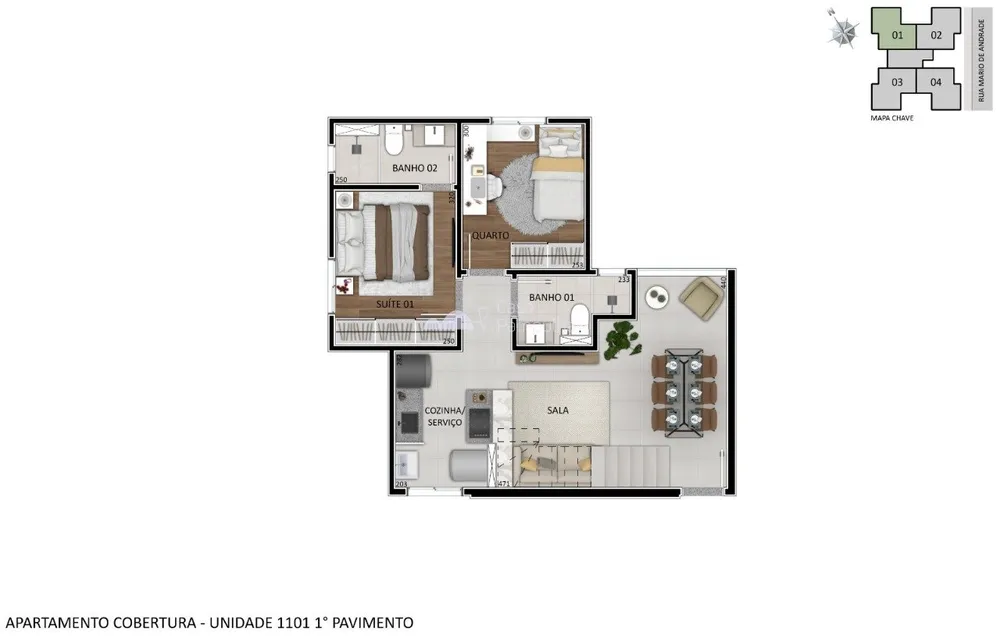 Apartamento, 2 quartos, 53 m² - Foto 2
