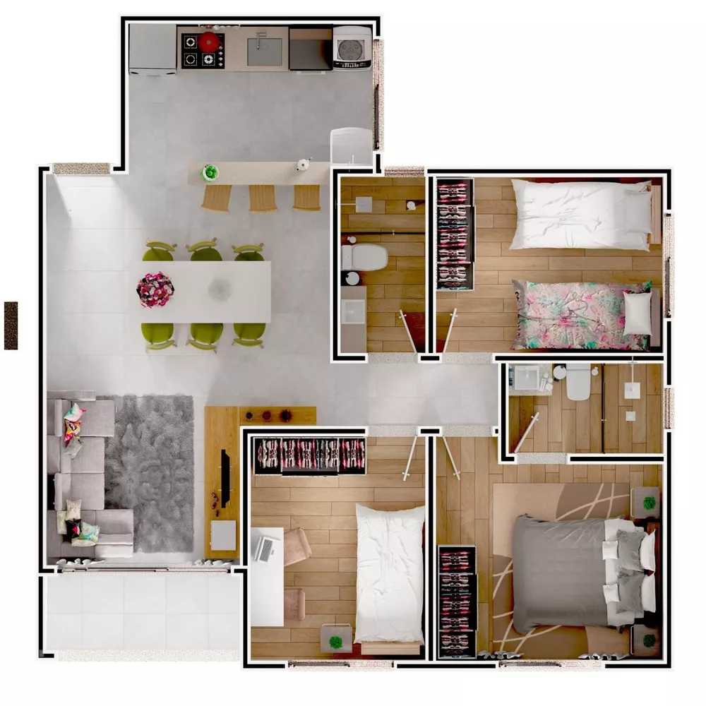 Apartamento à venda com 3 quartos, 72m² - Foto 7