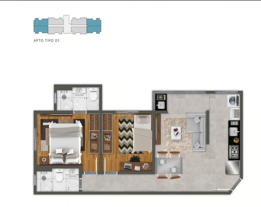 Cobertura, 2 quartos, 110 m² - Foto 9