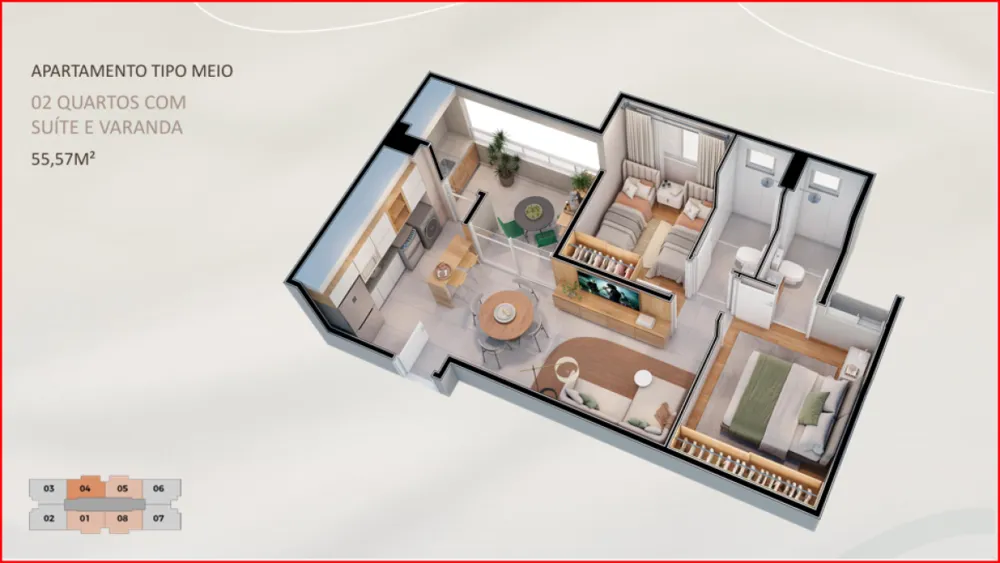 Apartamento, 2 quartos, 56 m² - Foto 12