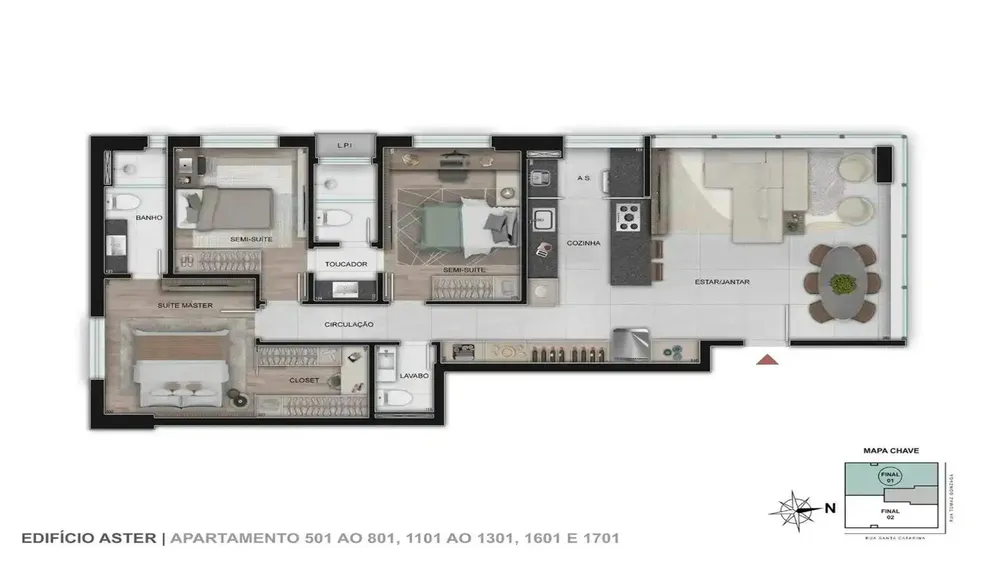 Apartamento, 3 quartos, 101 m² - Foto 2