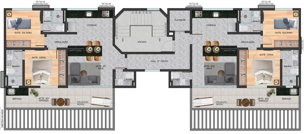 Apartamento, 2 quartos, 69 m² - Foto 8