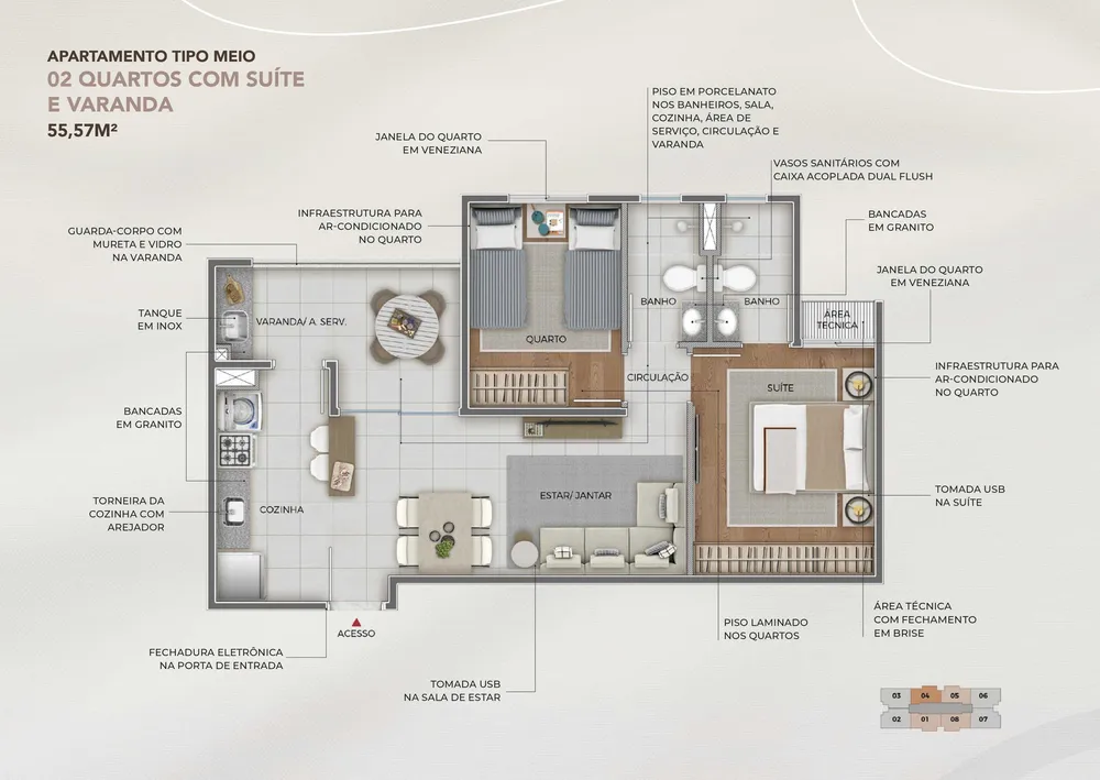 Apartamento, 3 quartos, 65 m² - Foto 11