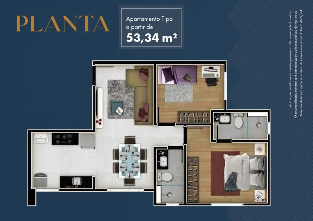 Apartamento, 2 quartos, 55 m² - Foto 4