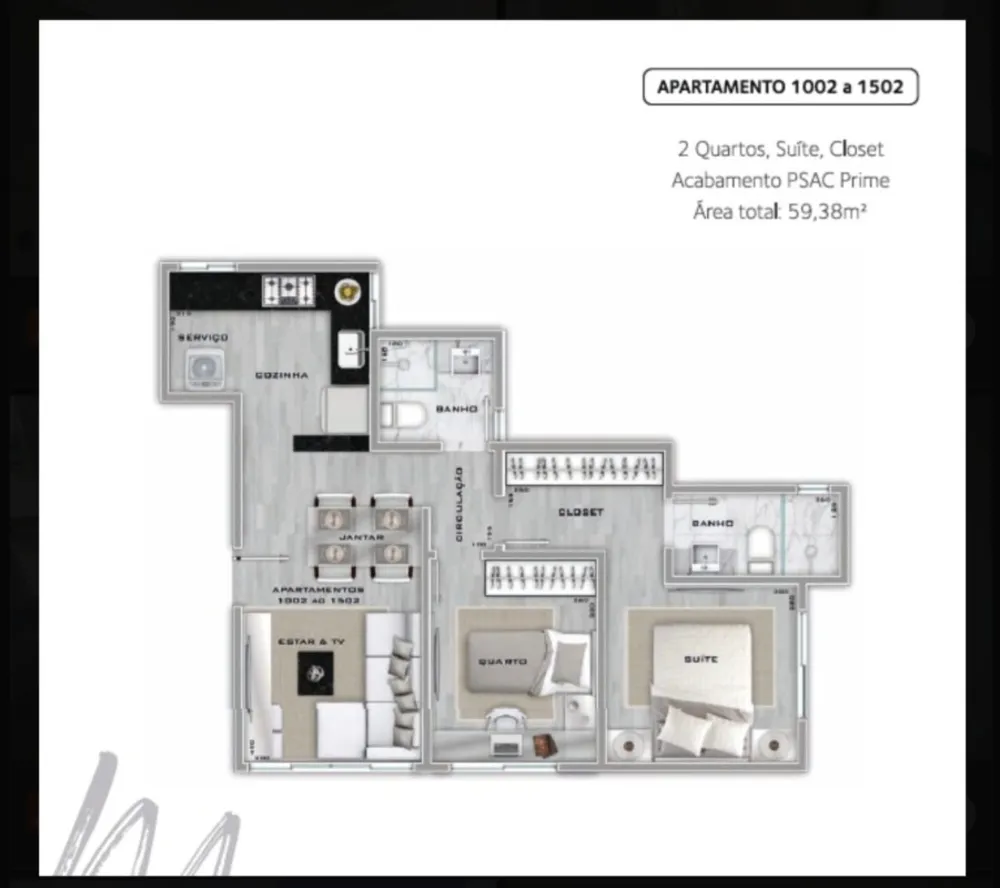 Apartamento, 2 quartos, 59 m² - Foto 14