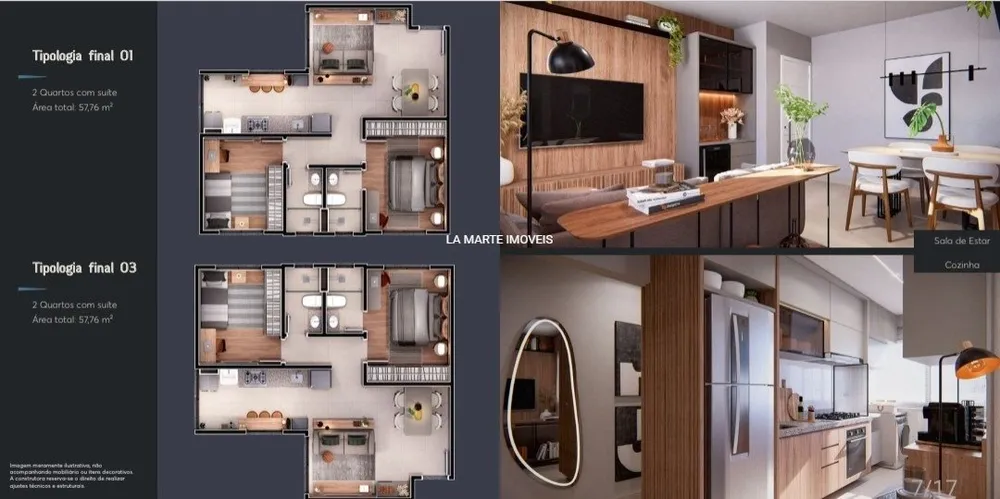 Apartamento, 2 quartos, 56 m² - Foto 2