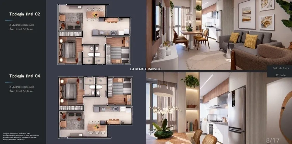 Apartamento, 2 quartos, 56 m² - Foto 3