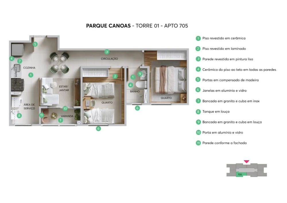 Apartamento, 2 quartos, 46 m² - Foto 6