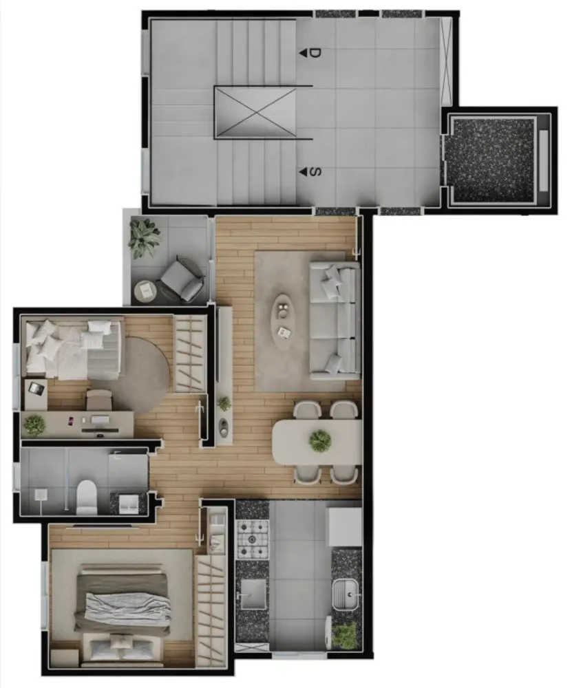 Apartamento, 2 quartos, 52 m² - Foto 9