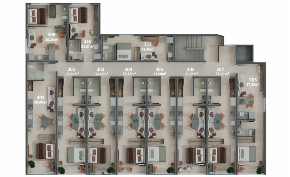 Apartamento, 1 quarto, 34 m² - Foto 2