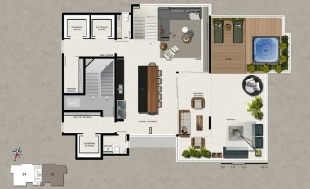 Cobertura, 4 quartos, 346 m² - Foto 2
