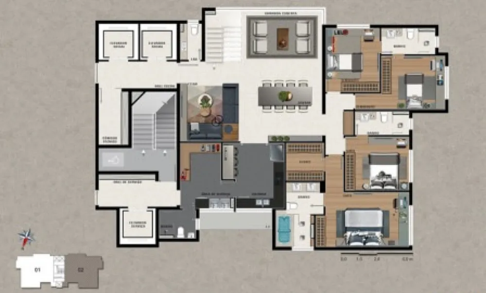 Cobertura, 4 quartos, 346 m² - Foto 6