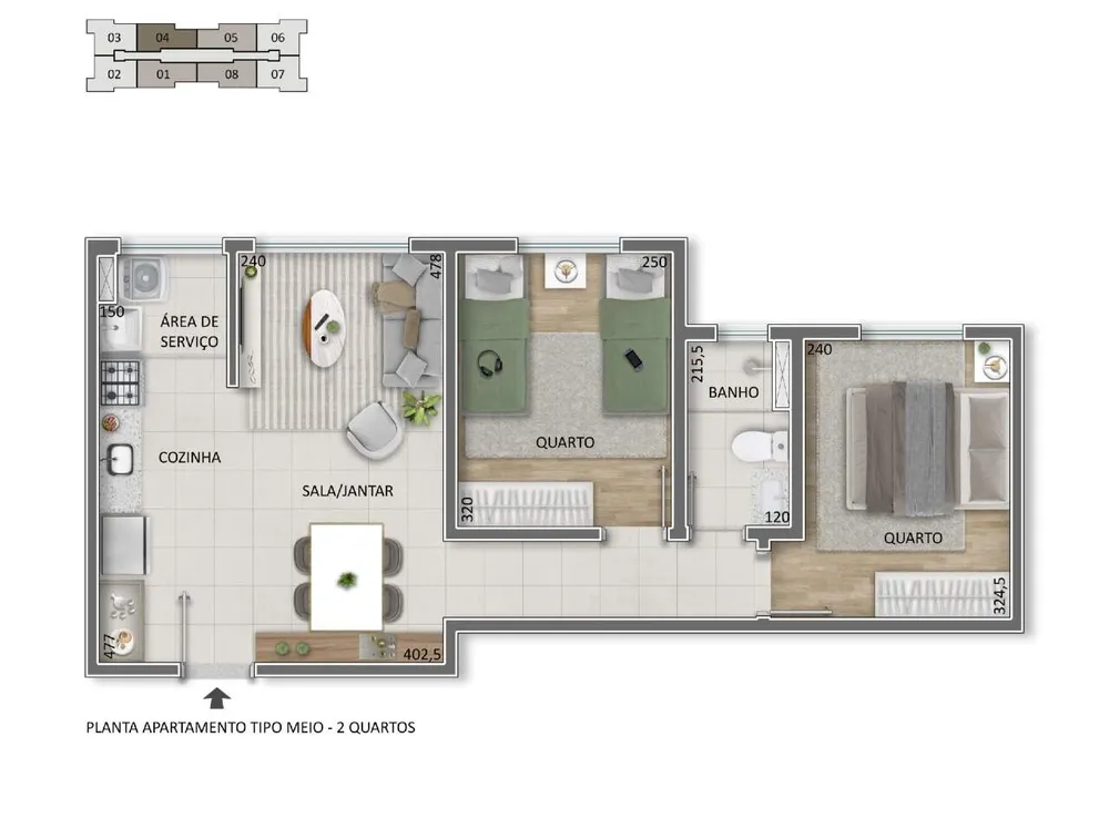 Apartamento, 2 quartos, 48 m² - Foto 5