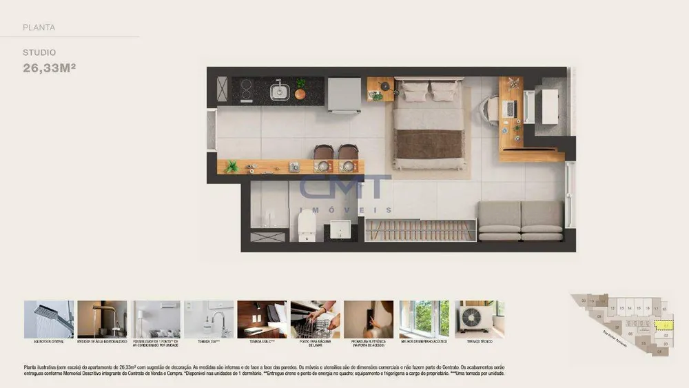 Apartamento, 1 quarto, 26 m² - Foto 12