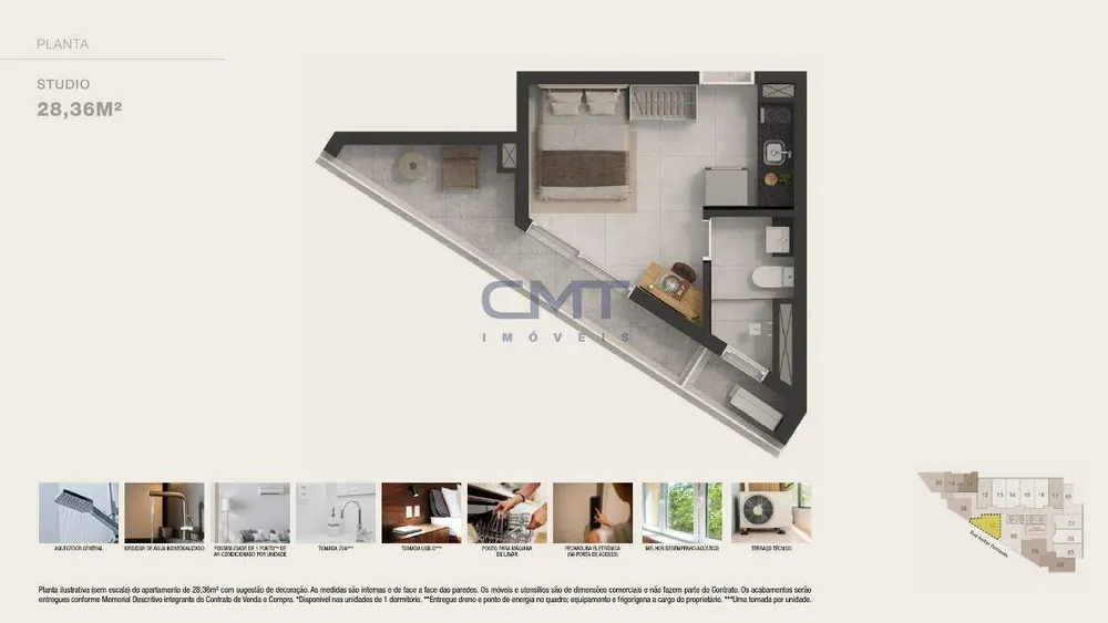 Apartamento, 1 quarto, 26 m² - Foto 12