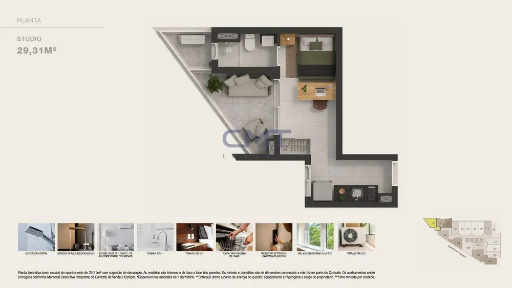 Apartamento, 1 quarto, 26 m² - Foto 11