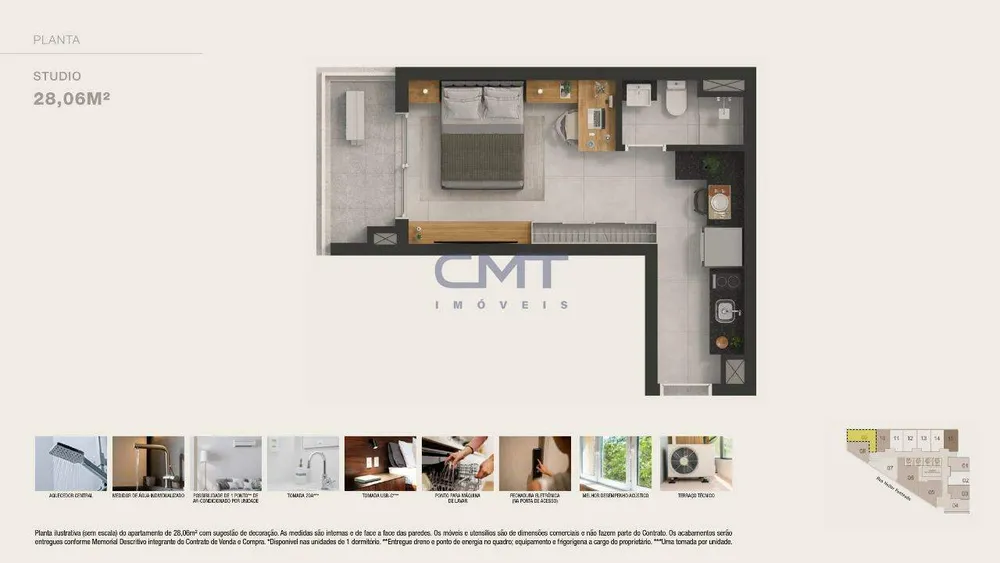 Apartamento, 1 quarto, 26 m² - Foto 7