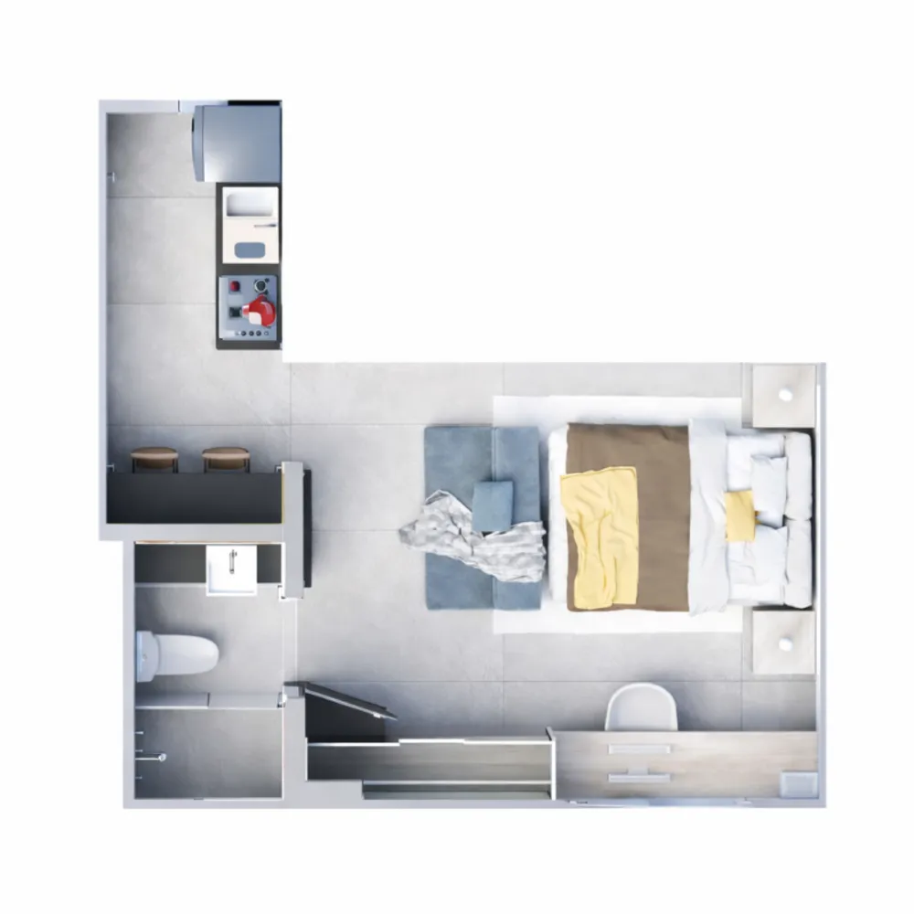 Apartamento, 1 quarto, 27 m² - Foto 3