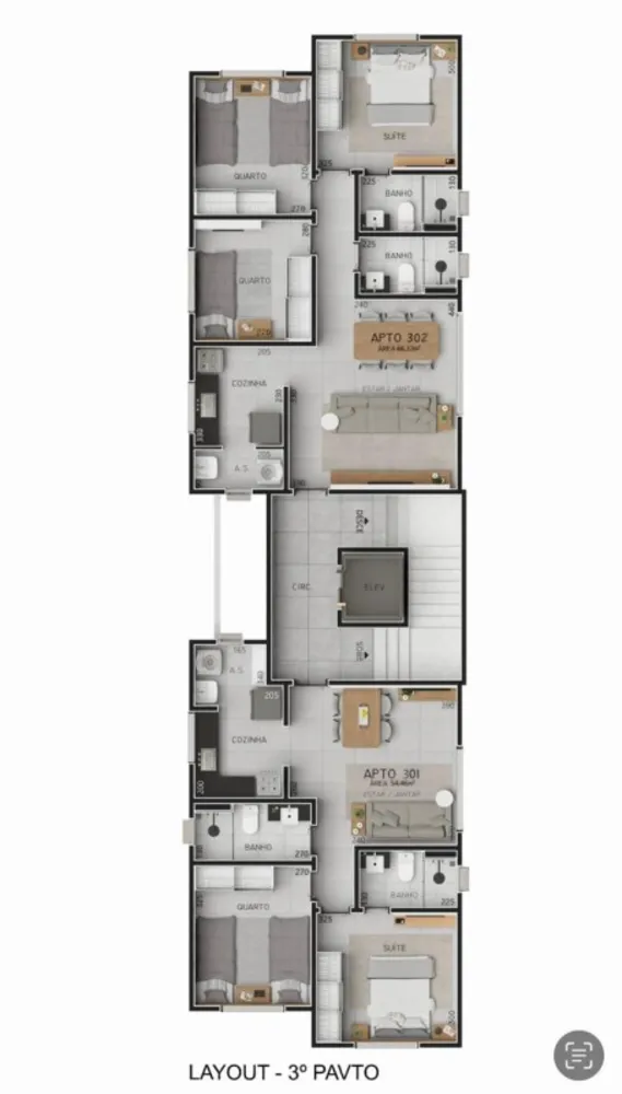 Apartamento, 3 quartos, 66 m² - Foto 9