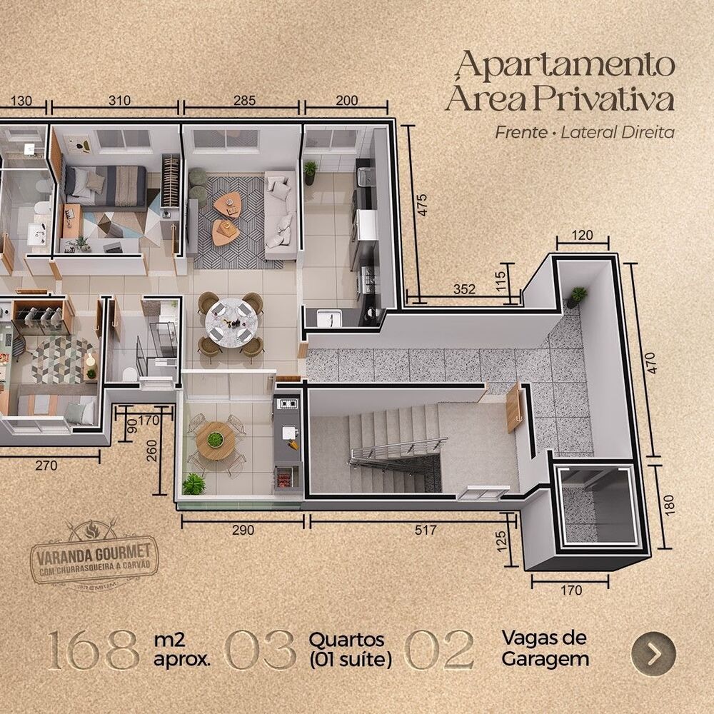 Apartamento à venda com 3 quartos, 161m² - Foto 8