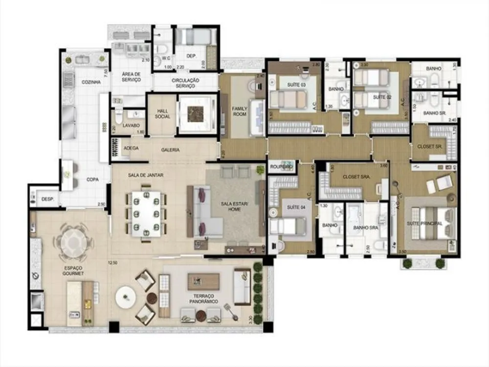 Apartamento, 4 quartos, 266 m² - Foto 11