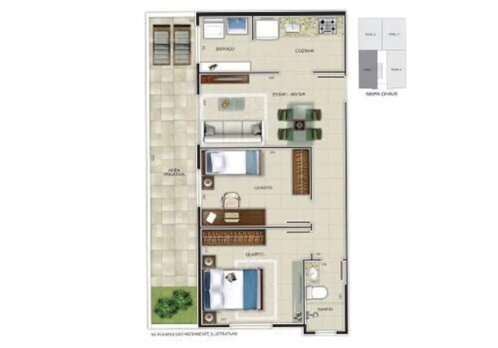 Apartamento, 1 quarto, 50 m² - Foto 2